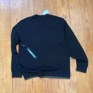 Karl Lagerfeld Mens Crewneck Sweater Large Midnight Blue NWT